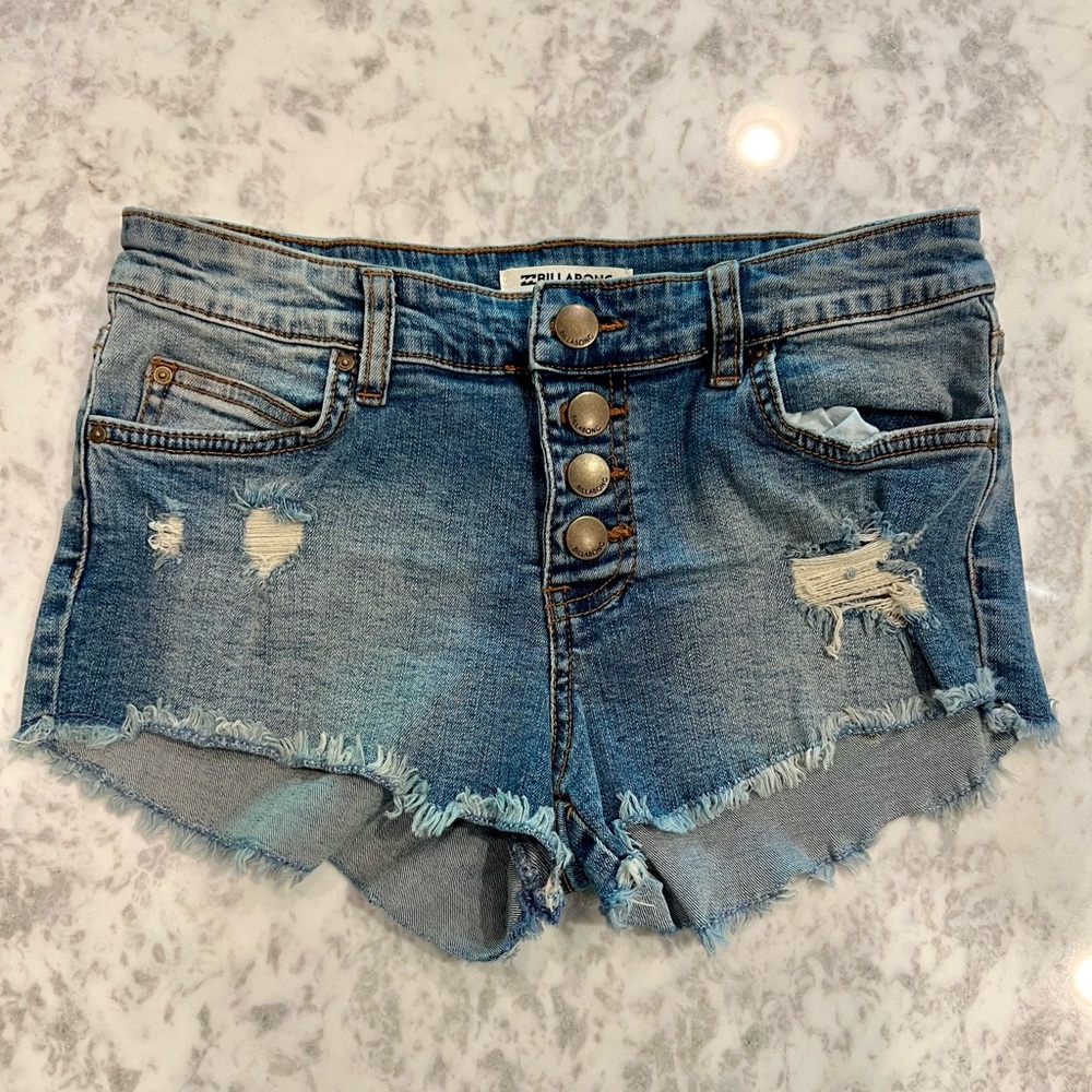 Billabong button up denim shorts